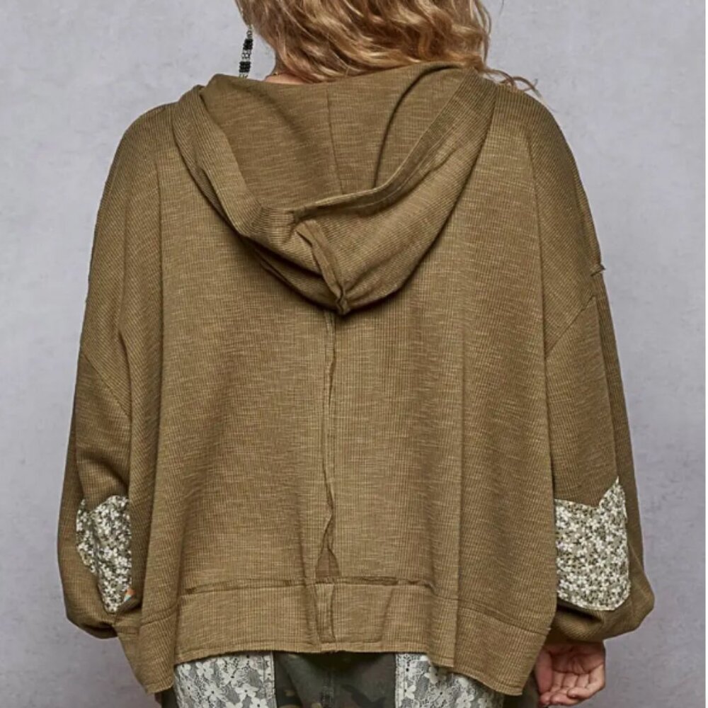 Pol Peace Patchwork Hooded Top - image 2